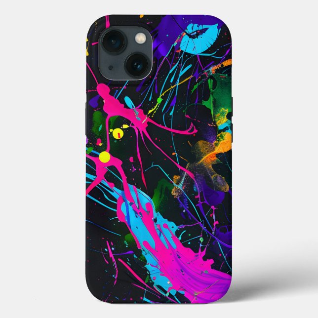 Abstraktes Kunstfarbspritzer-Bild Case-Mate iPhone Hülle (Rückseite)