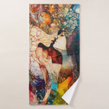 Abstraktes Kunsthandtuch