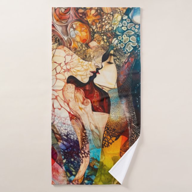 Abstraktes Kunsthandtuch Badehandtuch (Badehandtuch)