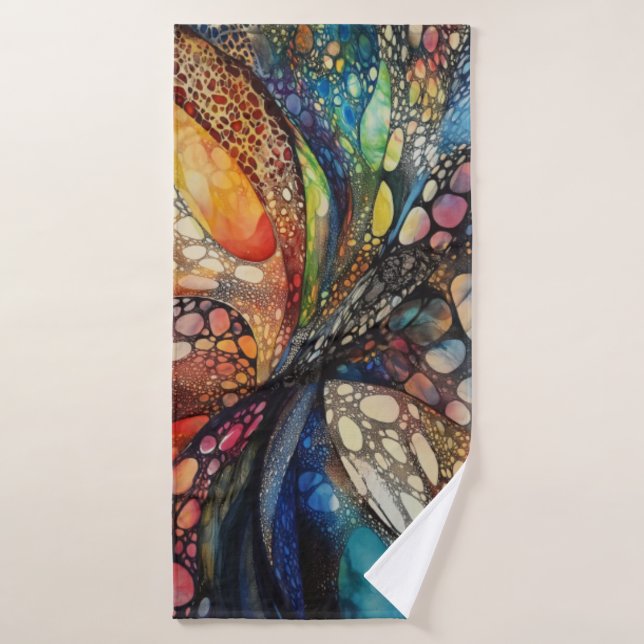 Abstraktes Kunsthandtuch Badehandtuch (Badehandtuch)