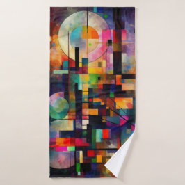 Abstraktes Kunsthandtuch Badehandtuch