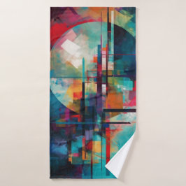 Abstraktes Kunsthandtuch Badehandtuch