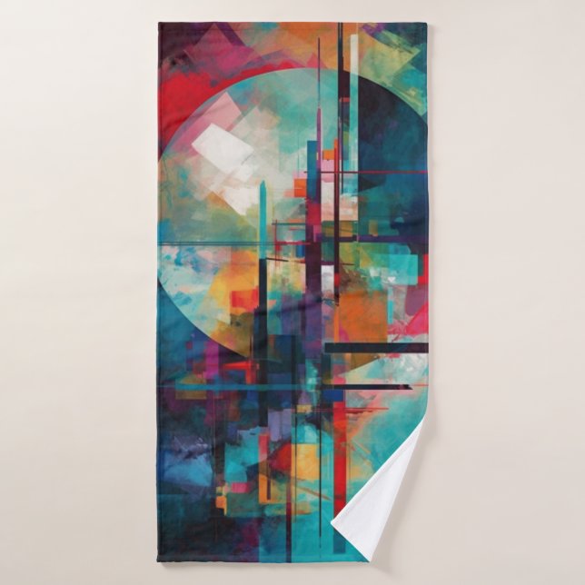 Abstraktes Kunsthandtuch Badehandtuch (Badehandtuch)