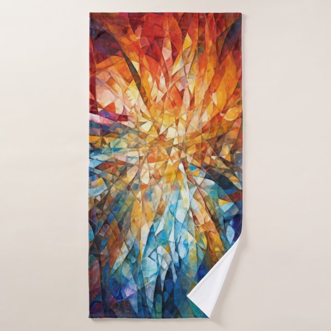 Abstraktes Kunsthandtuch Badehandtuch (Badehandtuch)