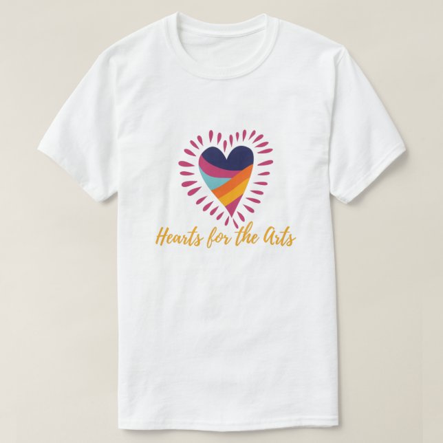 Abstraktes Kunstherz T-Shirt (Design vorne)