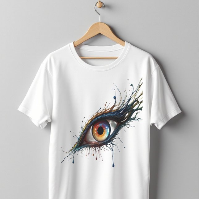 Abstraktes künstlerisches Auge mit farbenfrohen, m T-Shirt (Von Creator hochgeladen)