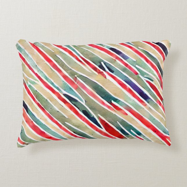 Abstraktes künstlerisches, farbiges und kraftvolle dekokissen (Vorderseite)