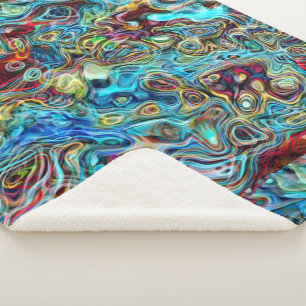 Abstraktes künstlerisches Retro-Cooles Wave-Art-Mu Sherpadecke