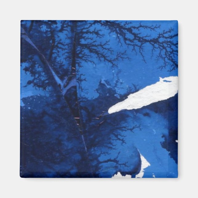 abstraktes Kunstmagazin "Frozen Ridge" Magnet (Vorne)