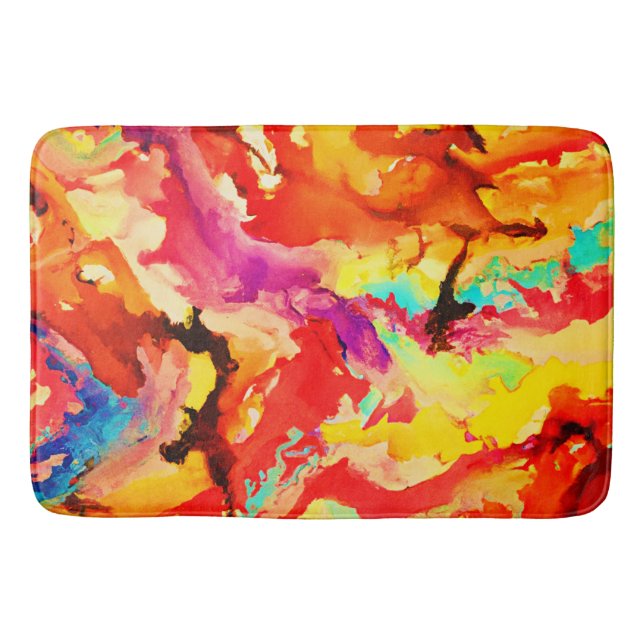 Abstraktes Kunstmuster Badematte (Vorderseite)