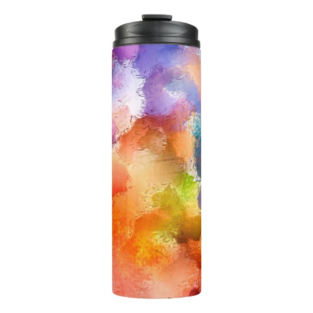 Abstraktes Kunstmuster Hand zeichnend modern  Thermosbecher (Vorderseite)