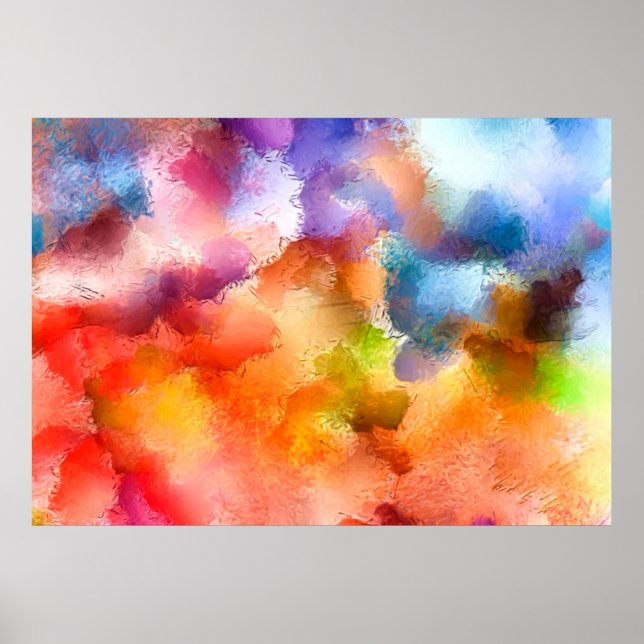 Abstraktes Kunstmuster. Moderne Hand zeichnend Poster (Vorne)