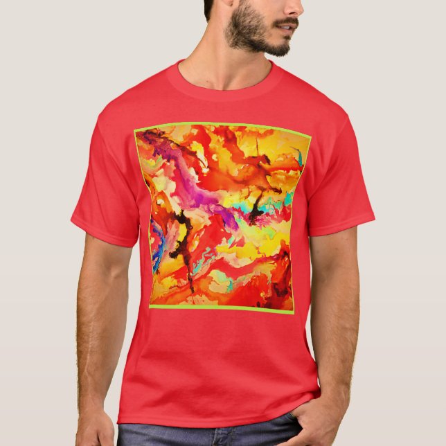 Abstraktes Kunstmuster T-Shirt (Vorderseite)
