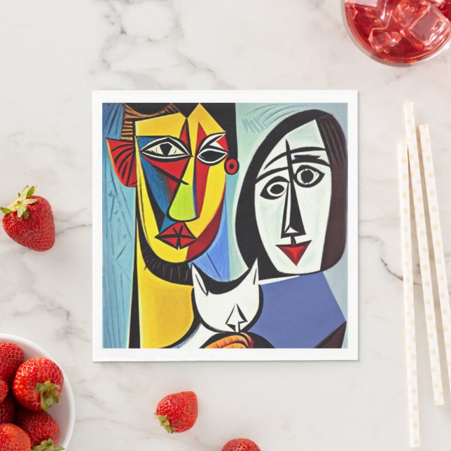 Abstraktes Kunstpapier Serviette (Beispiel)