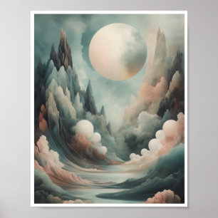 Abstraktes Kunstposter Inspiriert von Surrealismus Poster