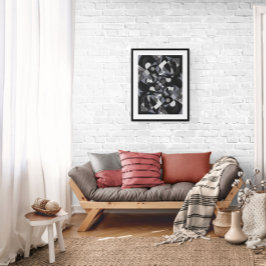 Abstraktes Kunstposter, Schwarz und Weiß, moderne  Poster