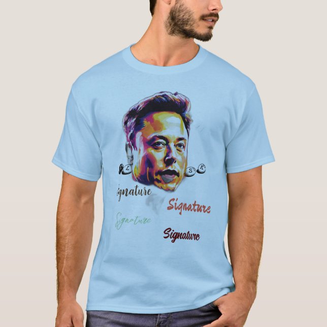 Abstraktes Kunstprofil T-Shirt (Vorderseite)