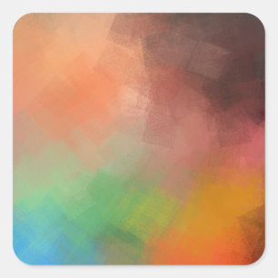 Abstraktes Kunstwerk Leere Moderne Vorlage Elegant Quadratischer Aufkleber