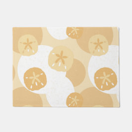 Abstraktes Küstenmuster mit Sand-Dollar-Sand Fußmatte