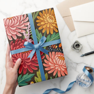 Abstraktes Landhaus-Blumen-Schmetterling-Wrap-Papi Geschenkpapier