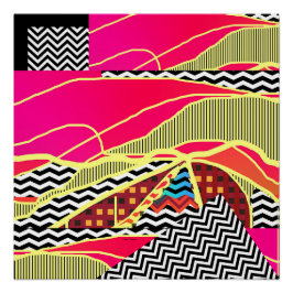 Abstraktes Landschaftsglanzposter Poster