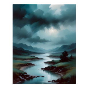 Abstraktes Landschaftsplaner Hintergrundbilder Kun Poster