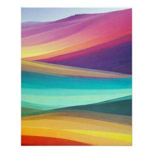Abstraktes Landschaftstal Naturkulisse Kunst, Dich Poster