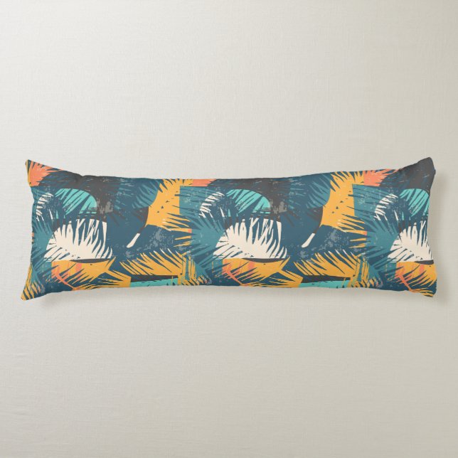 Abstraktes Leaf Muster Kissen (Vorderseite)