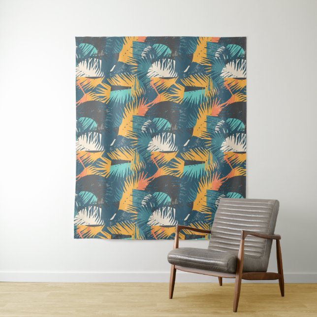 Abstraktes Leaf-Muster Wandteppich (Beispiel)