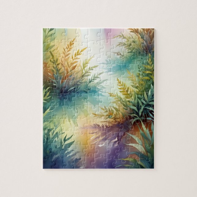Abstraktes Leaf Poster Hintergrundbild Baumkunst Puzzle (Vertikal)