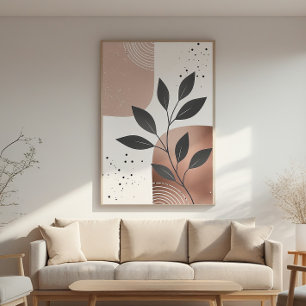 Abstraktes Leaf Zen - Minimalistisches Wall Art Po Poster