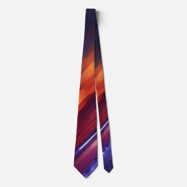 Abstraktes lebendiges Design, Premium-Synthetik Krawatte (Vorderseite)