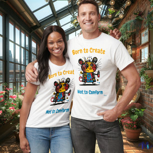 Abstraktes lebendiges Graffiti-Maus-T-Shirt T-Shirt