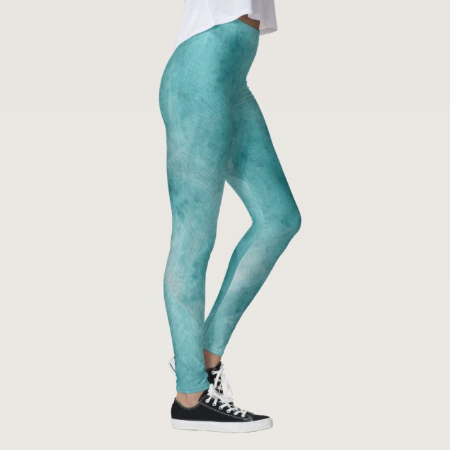 Abstraktes lebendiges Muster psychedelischer Farba Leggings (Rechts)