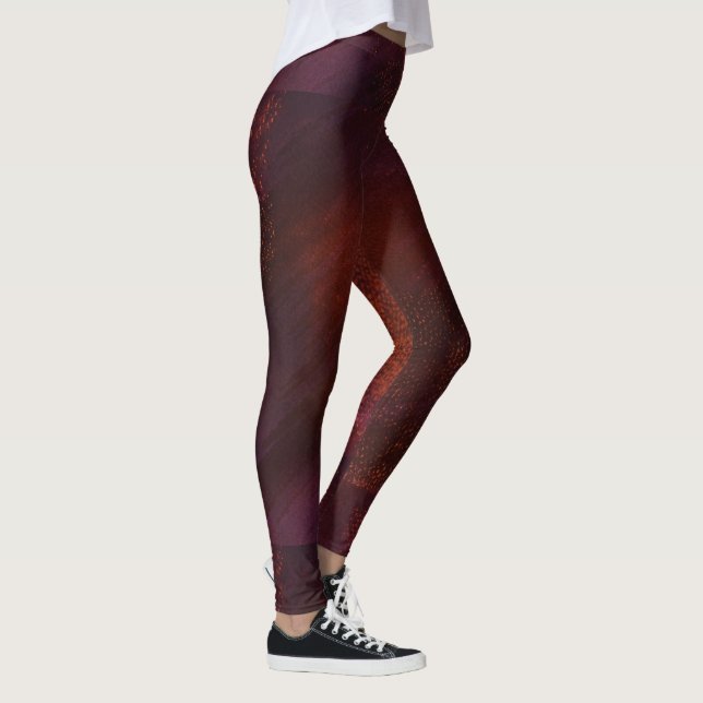 Abstraktes lebendiges Muster psychedelischer Farba Leggings (Rechts)
