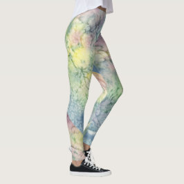 Abstraktes Lebendiges Muster Psychodelischer Farba Leggings