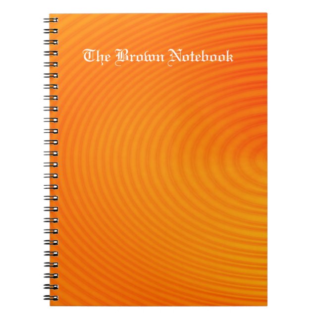 Abstraktes, lebendiges Orange Circular Notizblock (Vorderseite)