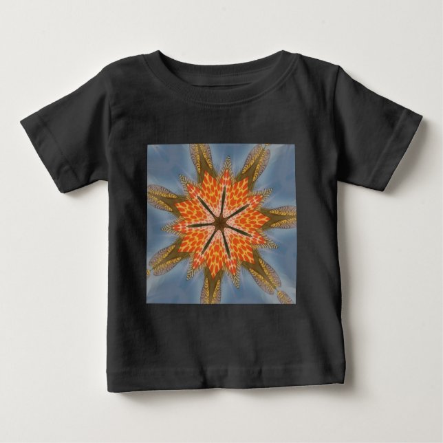 Abstraktes Leopardenmuster: Kaleidoskop-Effekt Baby T-shirt (Vorderseite)