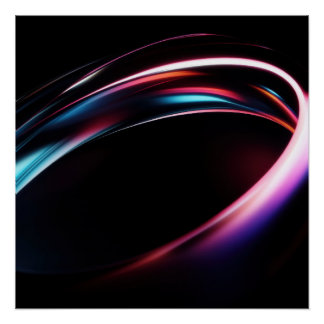 Abstraktes Leuchtglas Poster