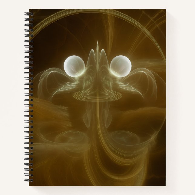 Abstraktes Licht Energie Spiralblock Notizbuch (Vorderseite)