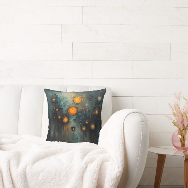 Abstraktes Licht im dunklen Ai-Kunstdesign Kissen (Liege)