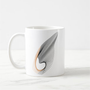 Abstraktes Liebesmuster: Modernes nahtloses Herz Kaffeetasse