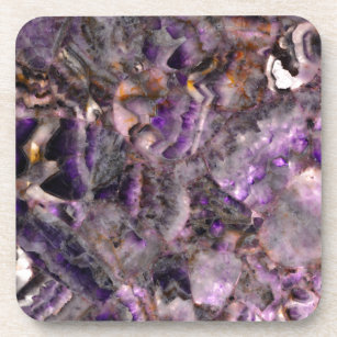 Abstraktes lila Amethyst Quartz, lila Granit Untersetzer