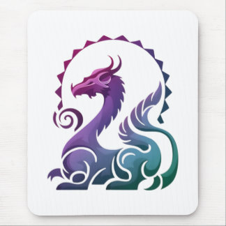 Abstraktes, Lila Dragon Gradient Logo Mousepad
