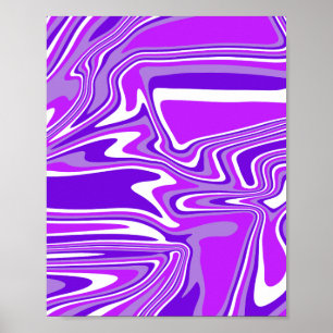 Abstraktes Lila Drehmuster Poster