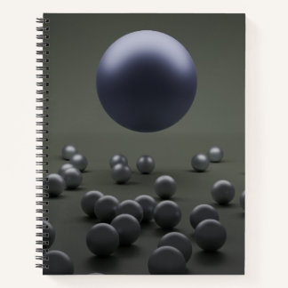 Abstraktes Lila-Gray-Spheres-Spiral-Notebook Notizbuch