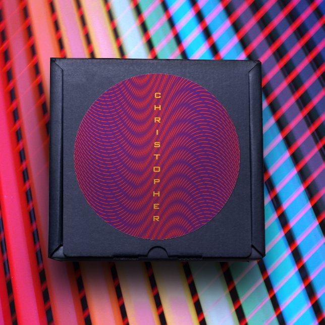 Abstraktes Lila, lebendiges Muster Modernes, indiv Runder Aufkleber (Von Creator hochgeladen)