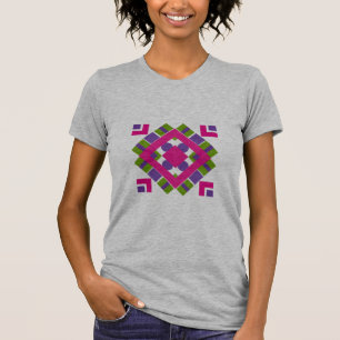 Abstraktes lila mehrfarbiges Diamantbild T-Shirt