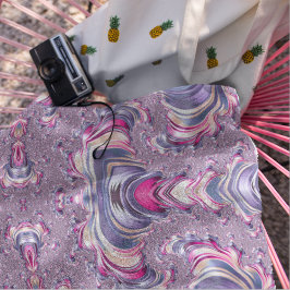 Abstraktes Lila Pink Spiral Fraktal Symmetrie Strandtuch