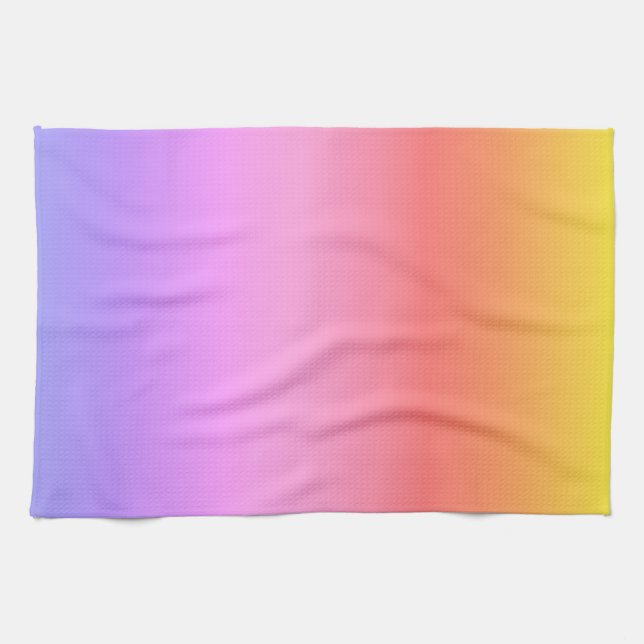 Abstraktes, lila-rosa-orange-ombre-Design Geschirrtuch (Horizontal)